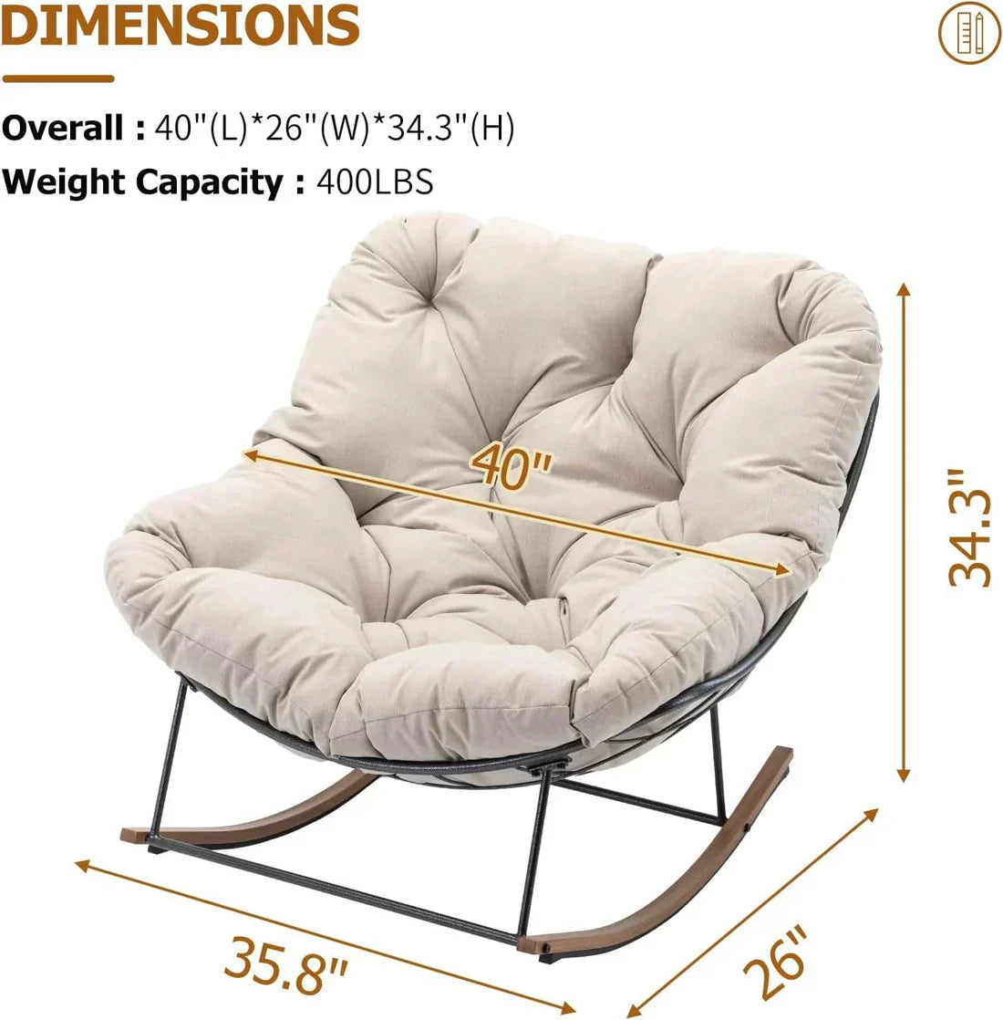 2-in-1 Ergonomic Recliner | Rocking Chair with Zero-Gravity Lounge & Plush Comfort