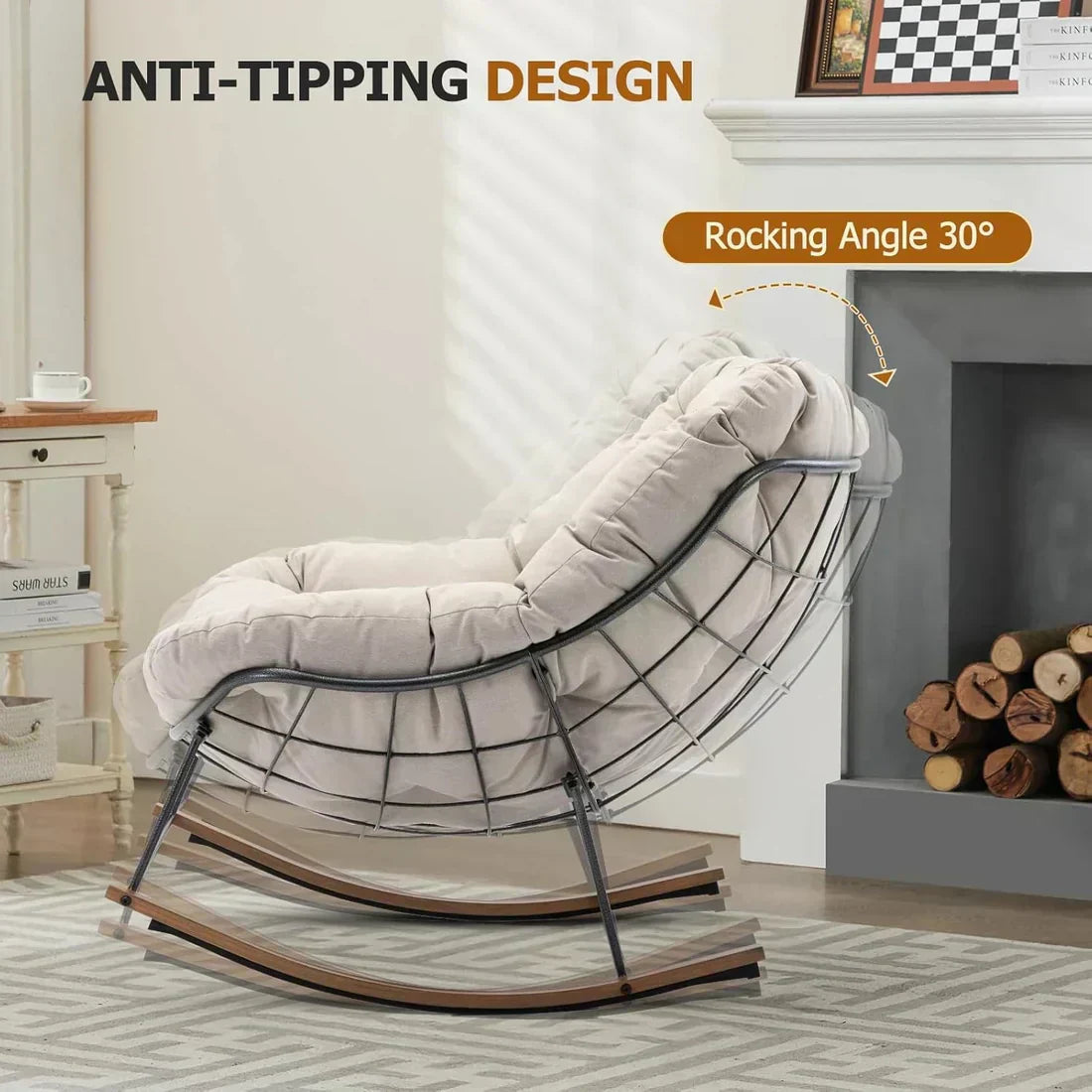2-in-1 Ergonomic Recliner | Rocking Chair with Zero-Gravity Lounge & Plush Comfort